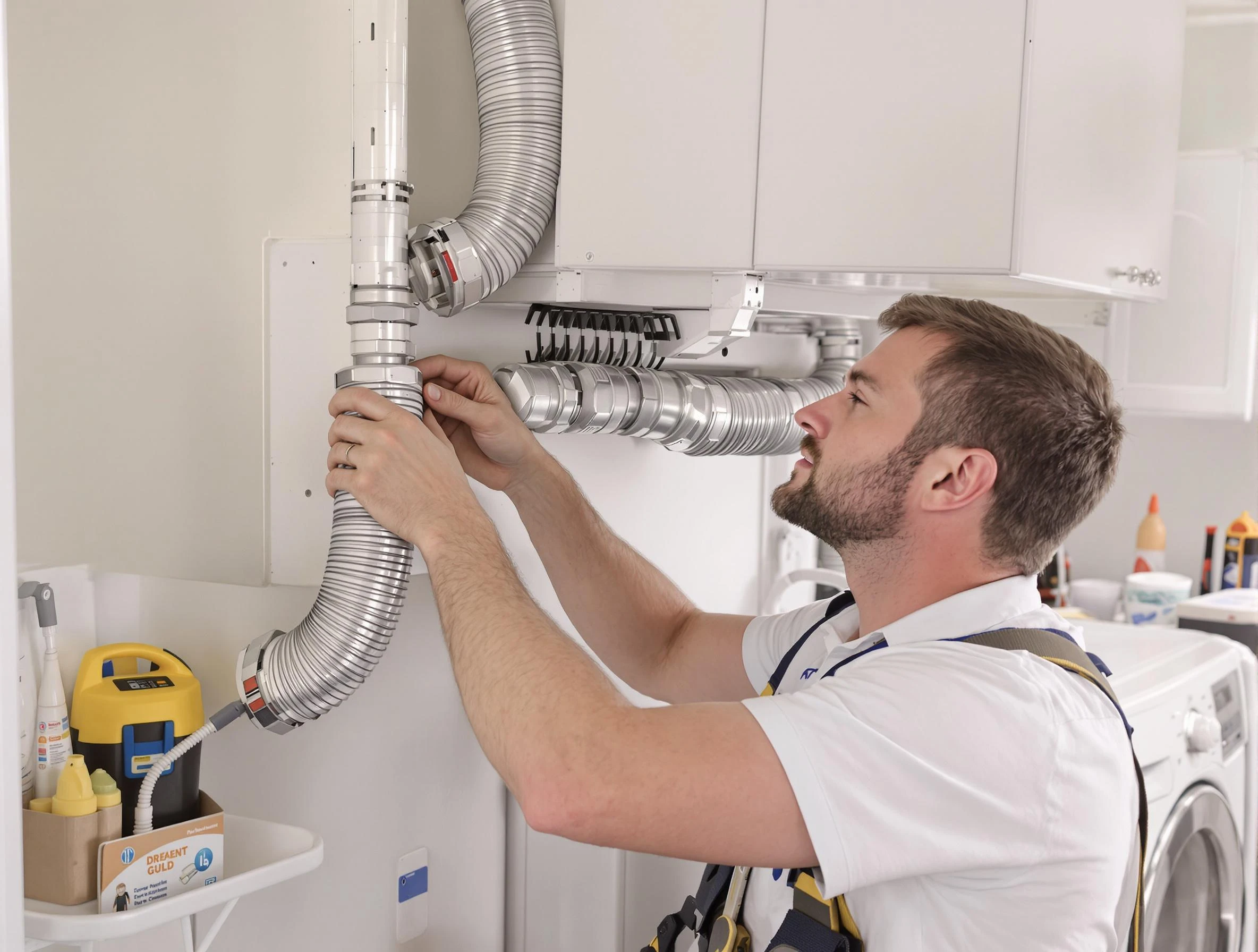 Professional dryer vent repair and installation by Fontana Dryer Vent Cleaning in Fontana